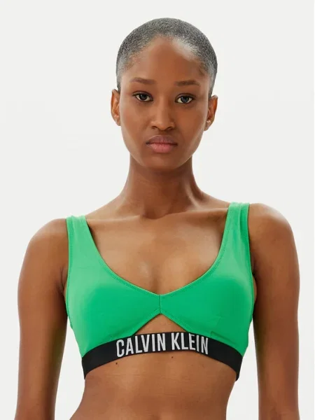Calvin Klein Swimwear Горнище на бански зелен