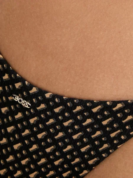 BOSS Dół od bikini czarny
