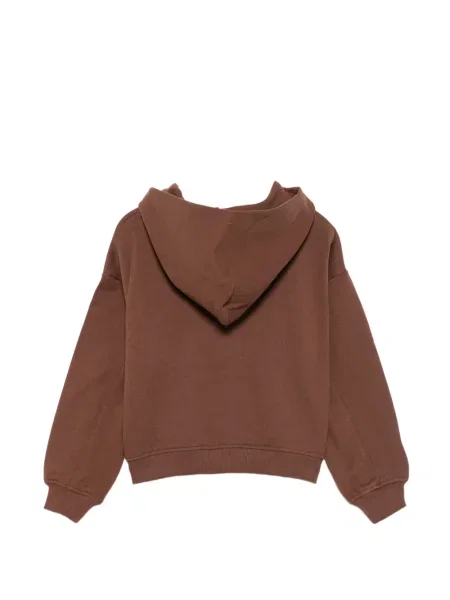 Bluza z kapturem dziecięca Calvin Klein brązowa