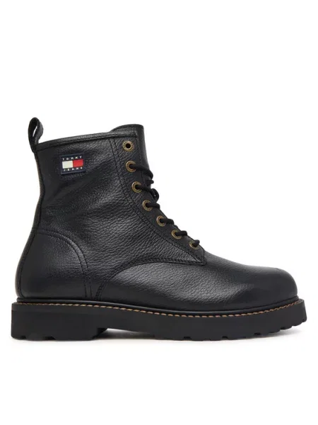 Gležnjače Tommy Jeans Archive Tumble Lace Up Warm crna