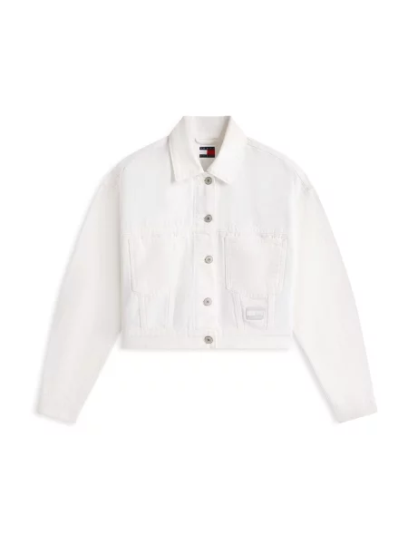 Tommy Jeans Geacă de primăvară-toamnă ecru / denim alb