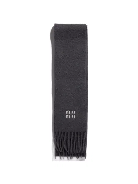 Fular Miu Miu din cașmir gri