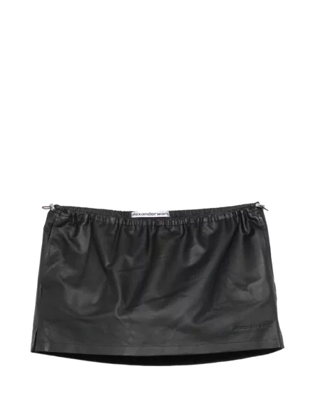 Fustă din piele Alexander Wang negru