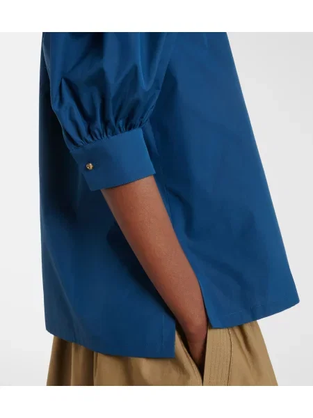 Bluza Max Mara poplin vezi modra