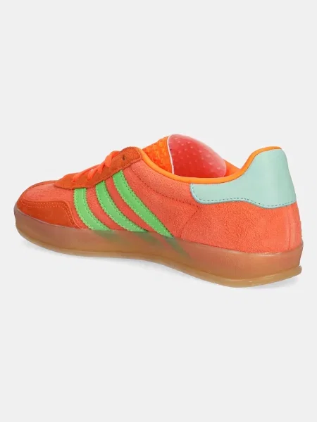 Nubukové tenisky adidas Originals Gazelle Indoor W oranžová