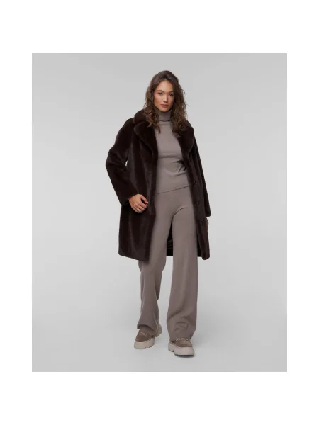Stand Studio płaszcz Camille Cocoon Coat przejściowy oversize brązowy