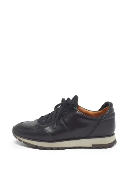 Fűzős csipkés sneaker Santoni fekete