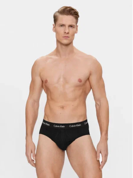 Slipy Calvin Klein Hip Brief 3 páry black body černé