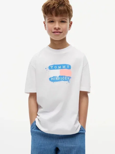 Tommy Hilfiger majica za djecu od pamuka bijela