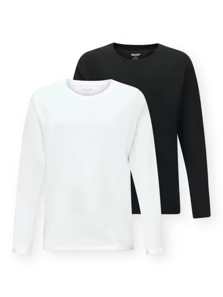 JACK & JONES Tricou negru alb