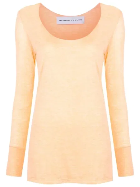 Długi top Gloria Coelho pomarańczowy