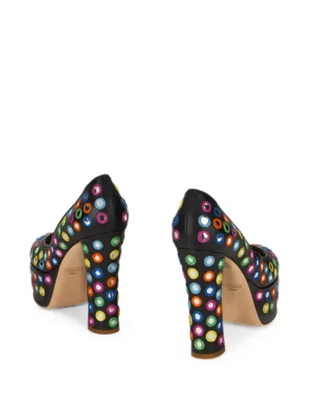 Pantofi cu toc Moschino cu platformă negru