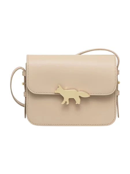 Torebka crossbody Maison Kitsune skórzana beżowa