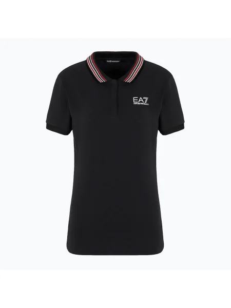 Дамска тениска Emporio Armani Golf Pro Polo Damier black черно