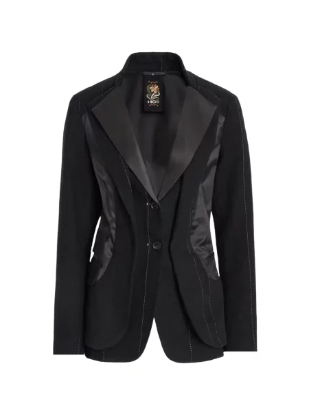 Sacou High cu rever negru