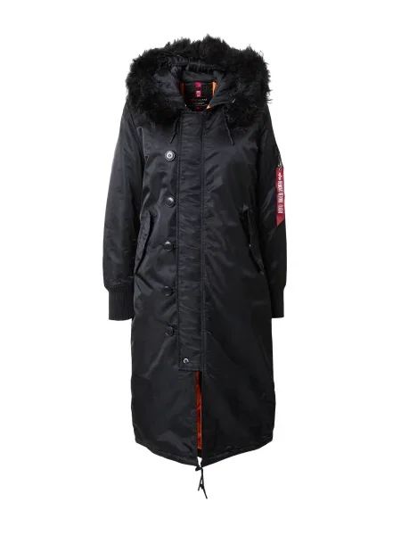 ALPHA INDUSTRIES Palton de iarnă portocaliu / roșu alb negru