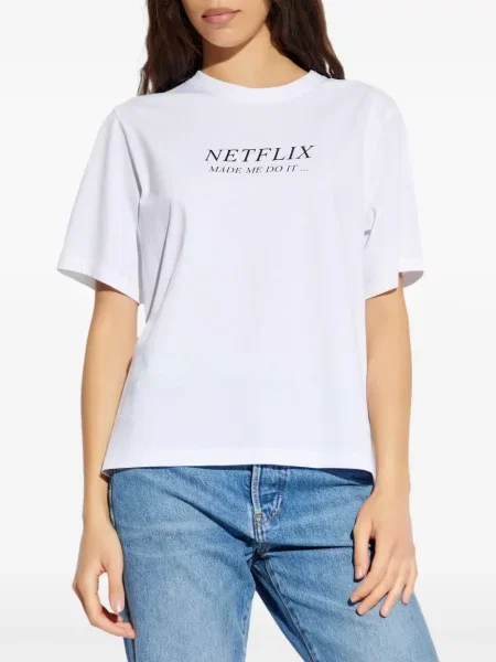 Тениска Victoria Beckham с принт бяло