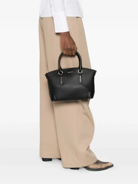 Geanta de piele Michael Michael Kors negru