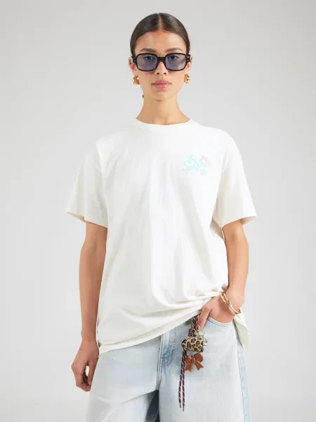 HOLLISTER Majica POOLSIDE turkizna / svetlo modra / rosé bela