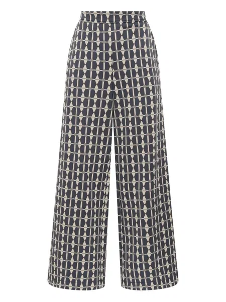 Pantaloni Maliparmi cu imprimeu geometric gri