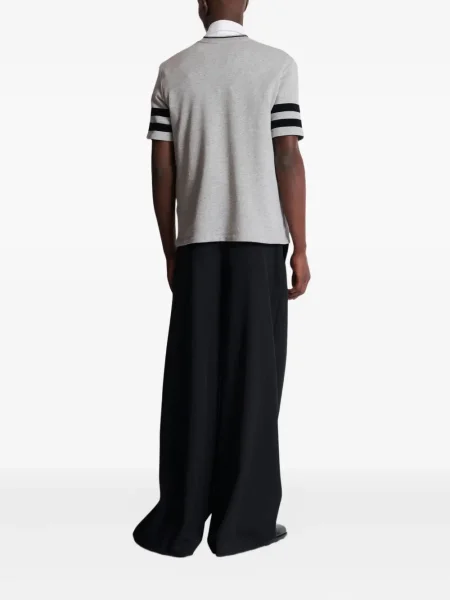 Tricou Balmain cu imagine cu decolteu în V gri