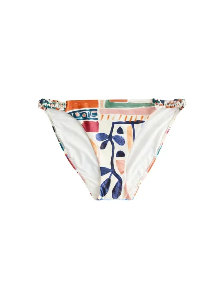 Next Slip costum de baie pielii / albastru închis / portocaliu închis / murdar alb
