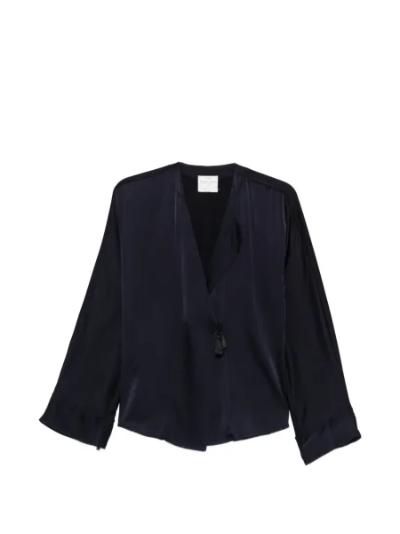 Bluzka Forte Forte z dekoltem w serek niebieska