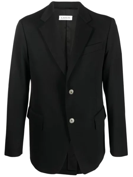 Μάλλινος μπλέιζερ Lanvin μαύρο
