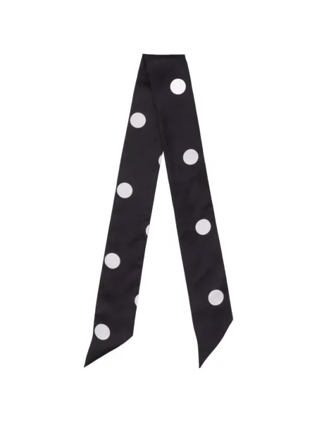 Fular Hai cu buline skinny fit negru