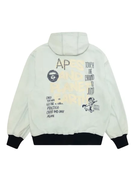 Geacă Aape By A Bathing Ape cu glugă albastru