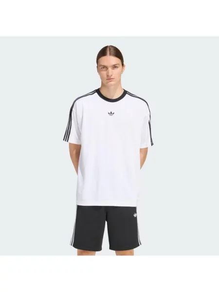 Adidas T-Shirt adicolor Jacquard λευκό