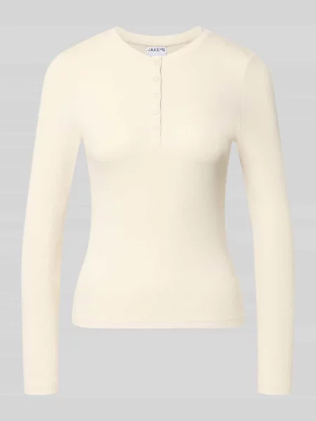 Bluzka z długim rękawem o kroju slim fit z mieszanki bawełny Jake*s Casual
