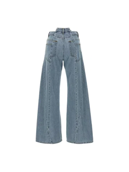 Talia jeansy Maison Margiela z wysoką talią niebieskie