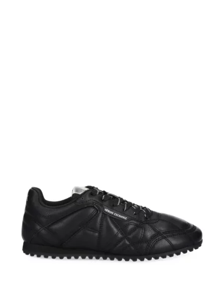 Matlasat sneakerși Armani Exchange cu imagine negru