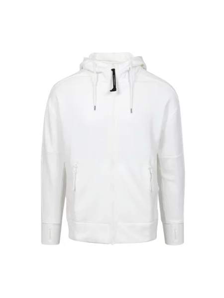 Bluza z kapturem C.p. Company polarowa z kapturem biała