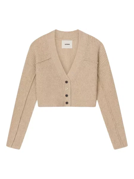 Kardigan áeron z dekoltem w serek prążkowany