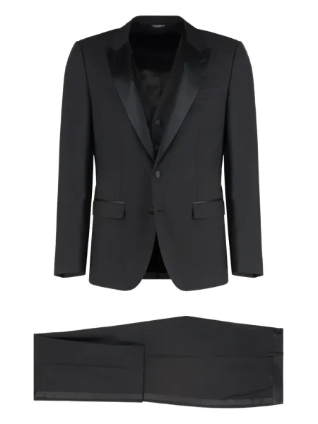 Costum Dolce & Gabbana din satin negru