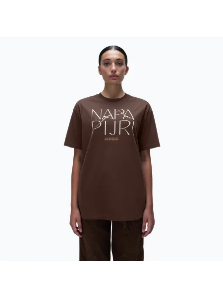 Дамска тениска Napapijri S-Rhin brown hickory кафяво