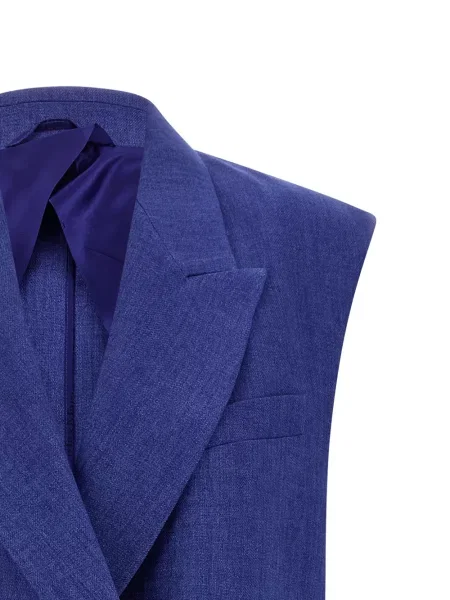 Vestă Max Mara cu două rânduri de nasturi albastru