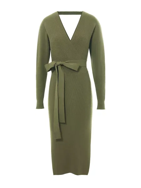 Imily Bela Rochie tricotat închis verde