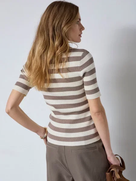 Co'couture Pulover BonnyCC deschis maro