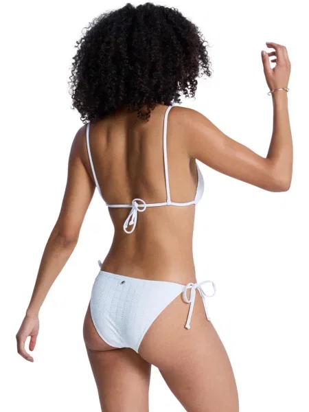 Majtki bikini wiązane z boku dla Kobiety ROXY ISLAND biały