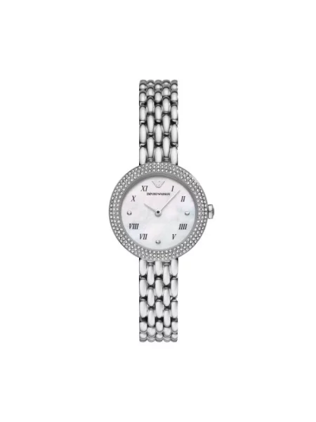 Lniany zegarek Emporio Armani szary