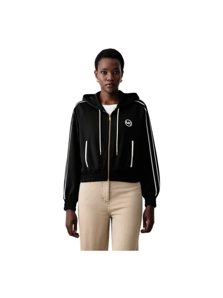 Bluza rozpinana Michael Kors z logo czarna