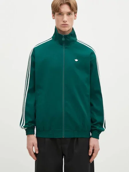 Adidas Originals bluza Firebird Tracktop z aplikacją zielony