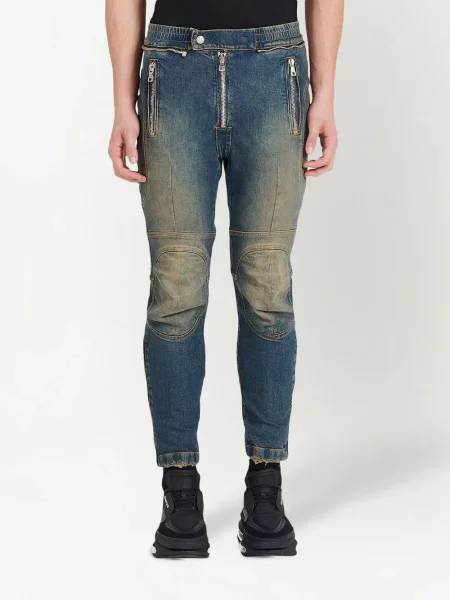 Skinny jeansy skinny Balmain czarne
