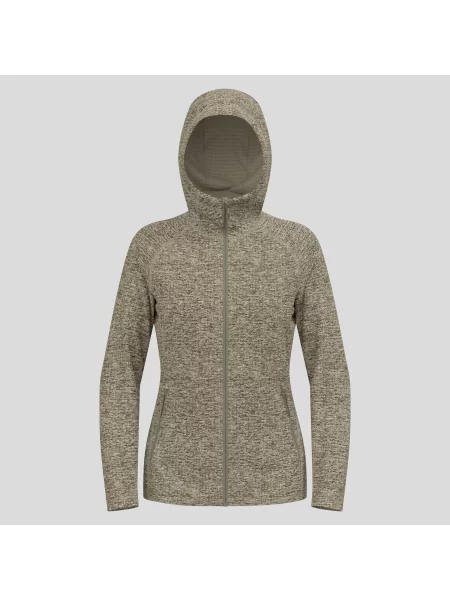 Bluza Odlo TENCIA Mid layer hoody full zip zielona