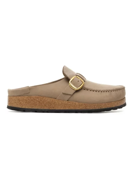 Klapki Birkenstock skórzane brązowe