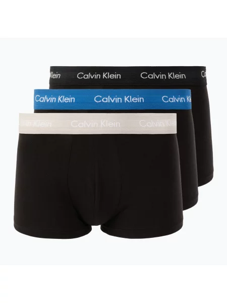 Bokserki Calvin Klein Low Rise Trunk 3 pary black/classic blue/black czarne