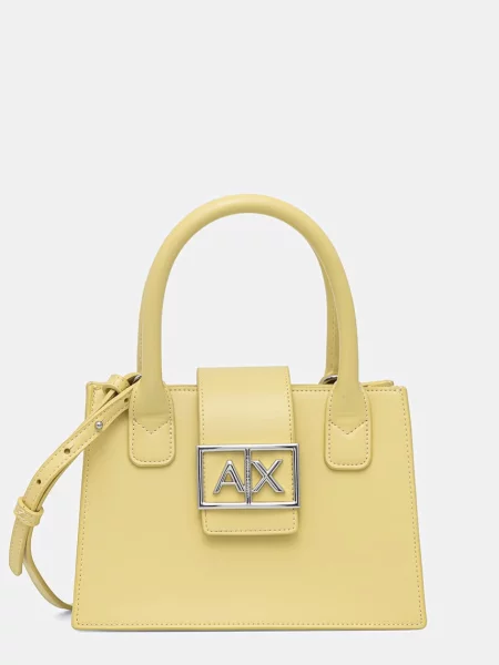 Torebka Armani Exchange skórzana żółta